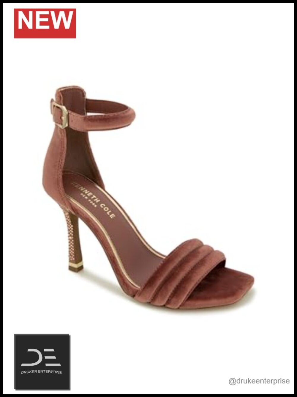 Women's Dressy Platform Sandals with Stiletto Heel - Padded Straps Slip On Open